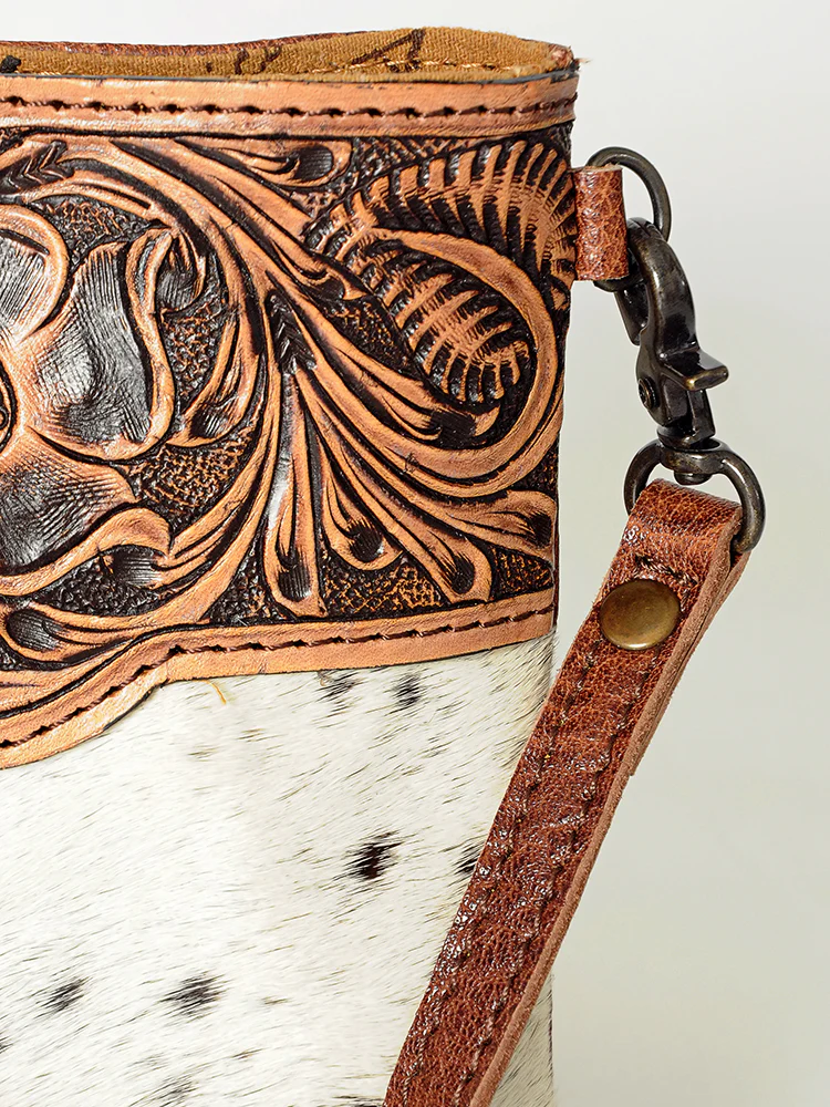 American Darling Small Cowhide and Leather Crossbody - No Fringe