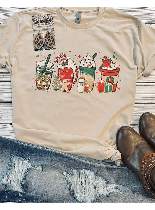 Christmas Latte Row Long Sleeve Shirt