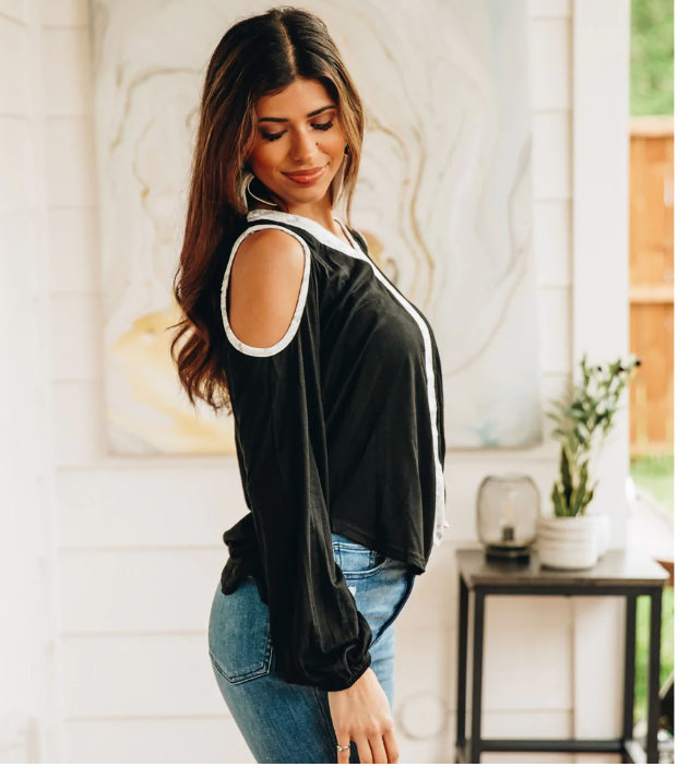 Simply Fierce Cold Shoulder Top