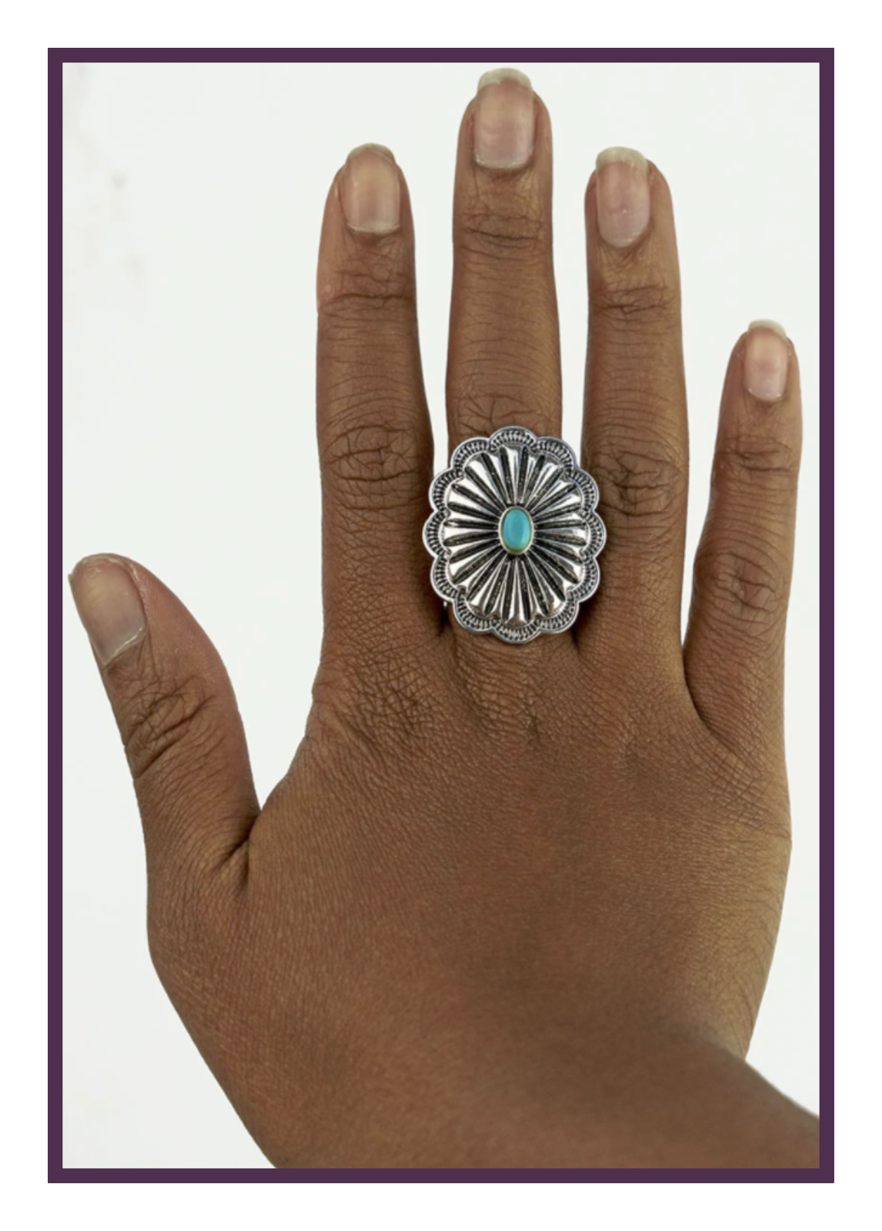 Turquoise Kerrville Concho Ring