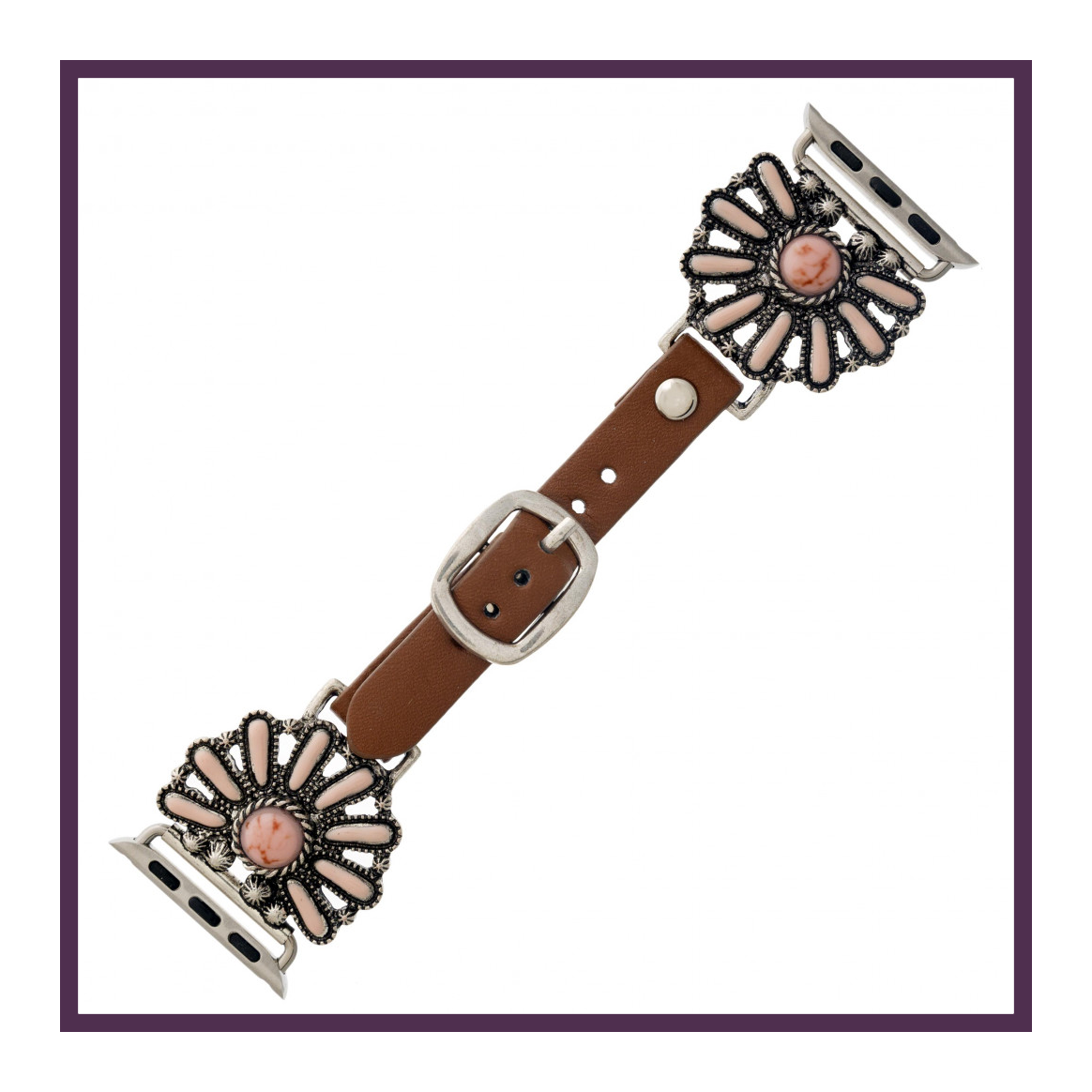 Natural Stone Flower Inspired Smartwatch Band
