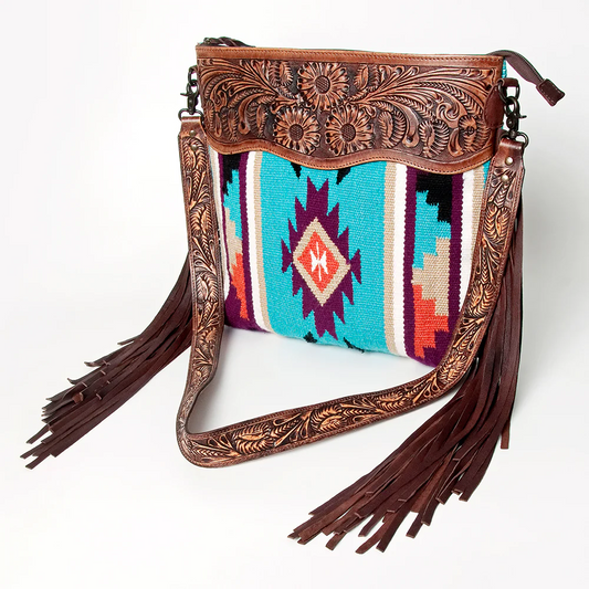 American Darling Turquoise Patterned Crossbody