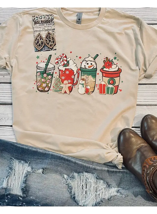 Christmas Latte Row Long Sleeve Shirt