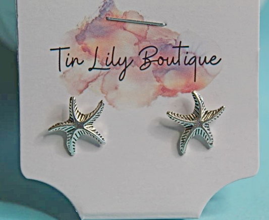 Starfish stud earrings