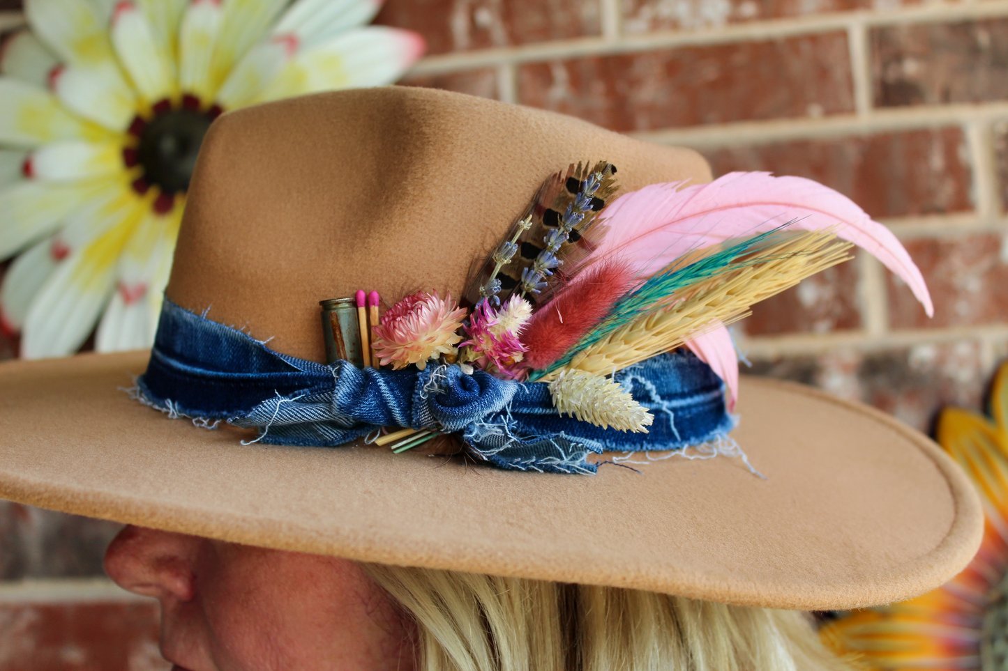 Southern Garden Custom Designed Vegan Felt Tan Hat