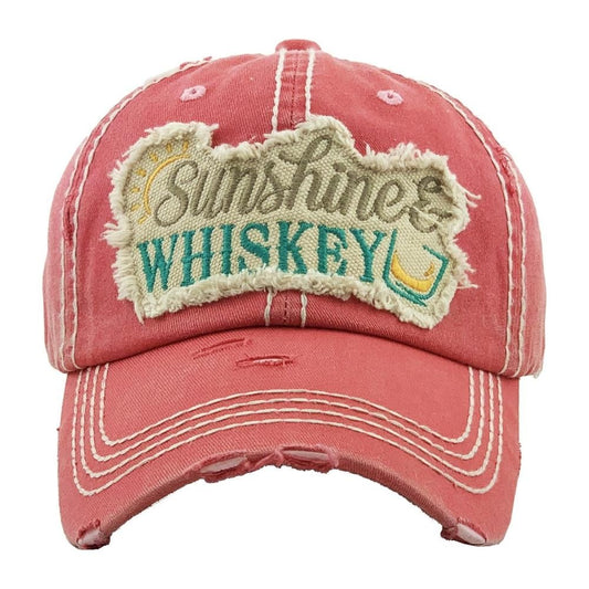 Distressed Sunshine & Whiskey Hat