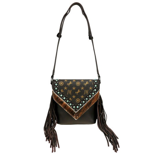 Montana West Signature Monogram Fringe Collection Crossbody