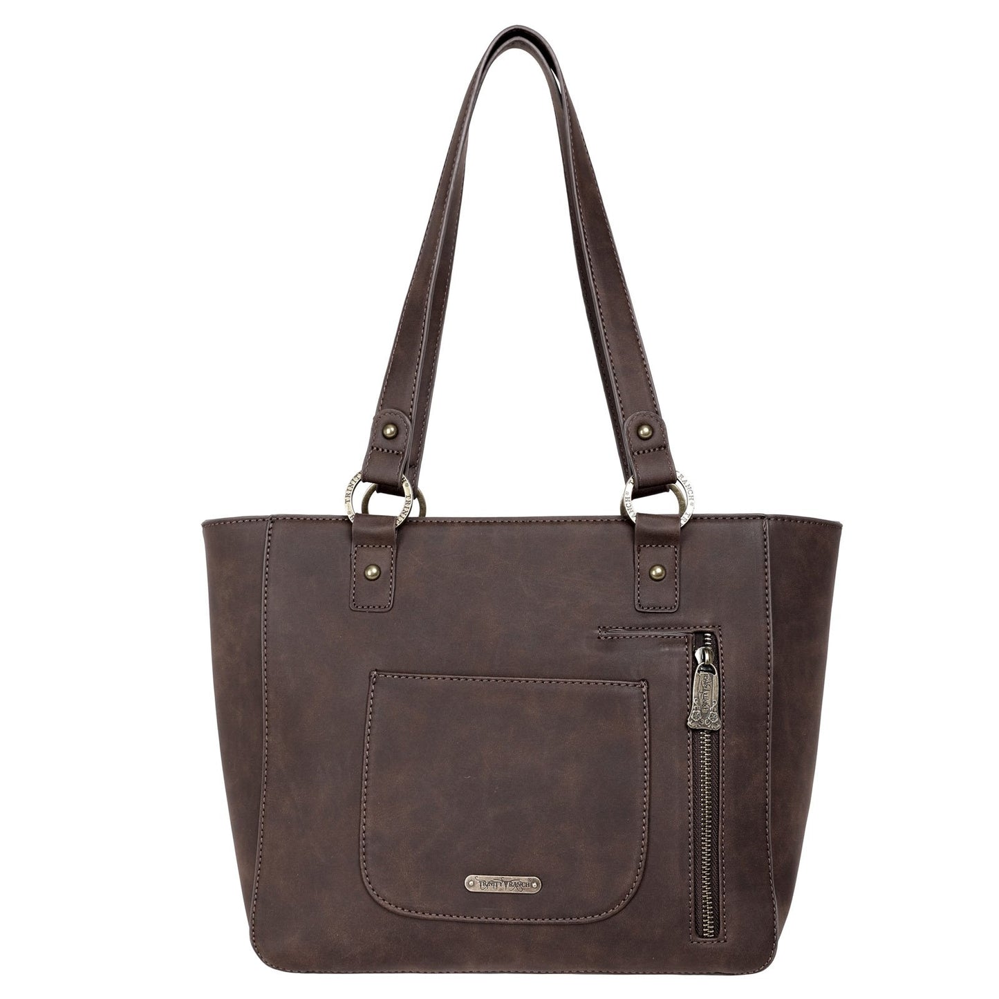 Montana West Trinity Ranch Hair-On Leather Tote