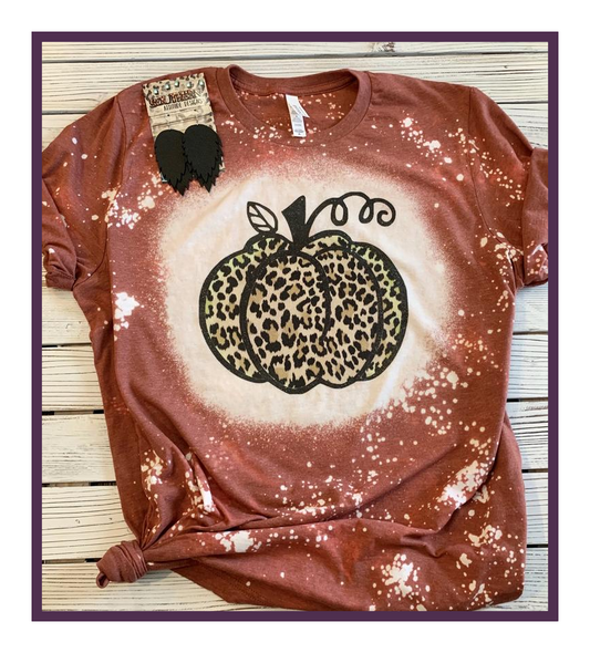 Bleached Leopard Pumpkin Tee