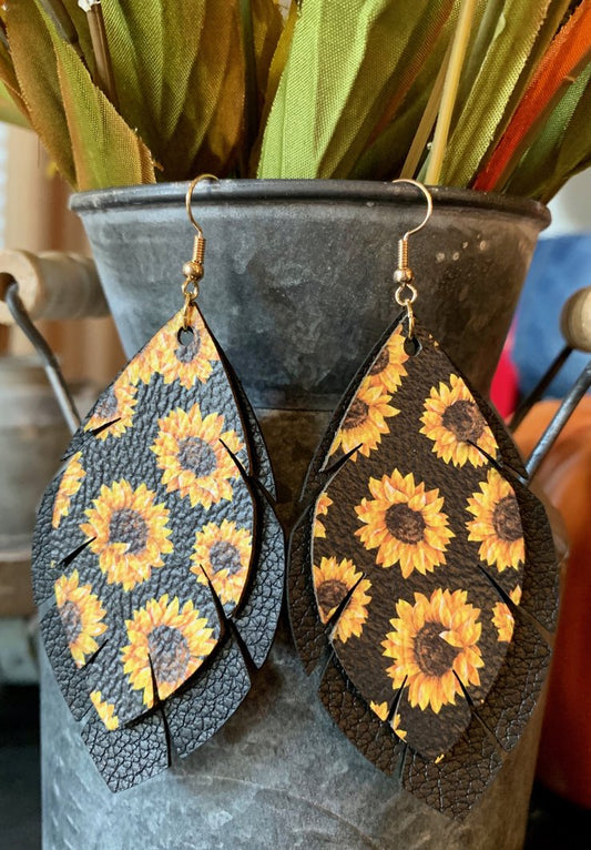 Sunflower Layered Feathers