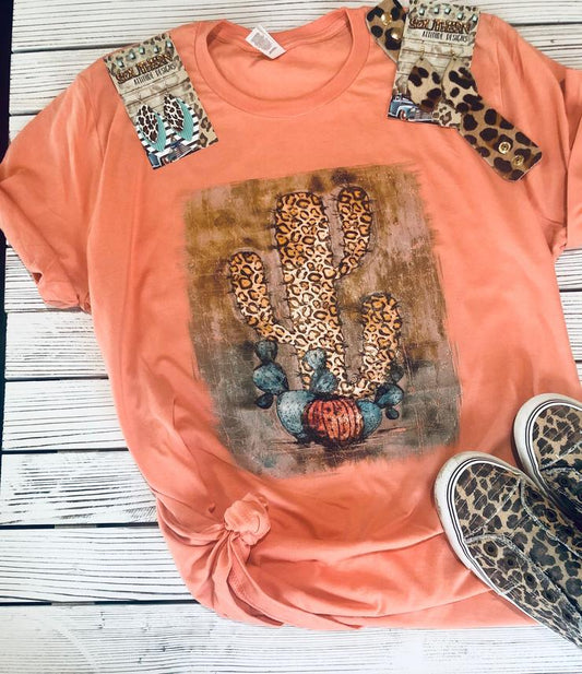 Leopard Cactus Pumpkin Tee