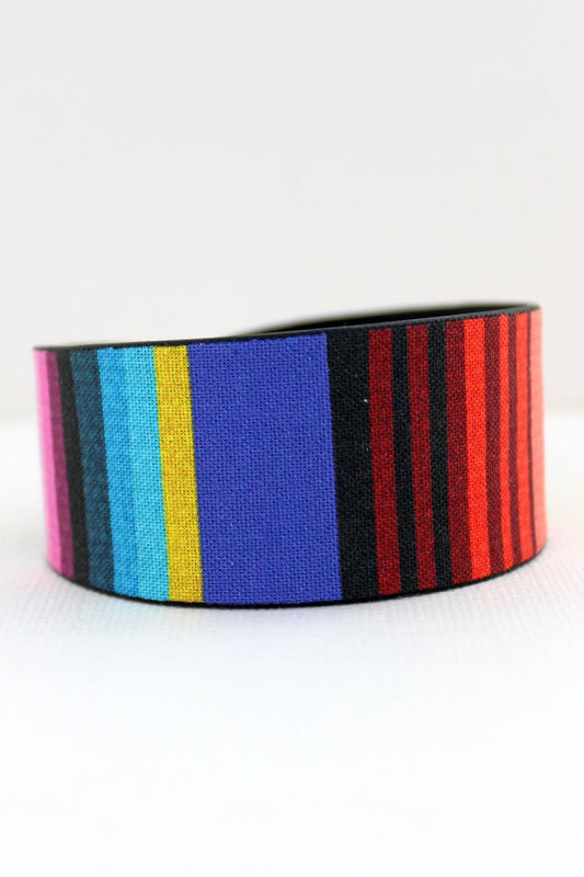 Serape Faux Leather Cuff Bracelet