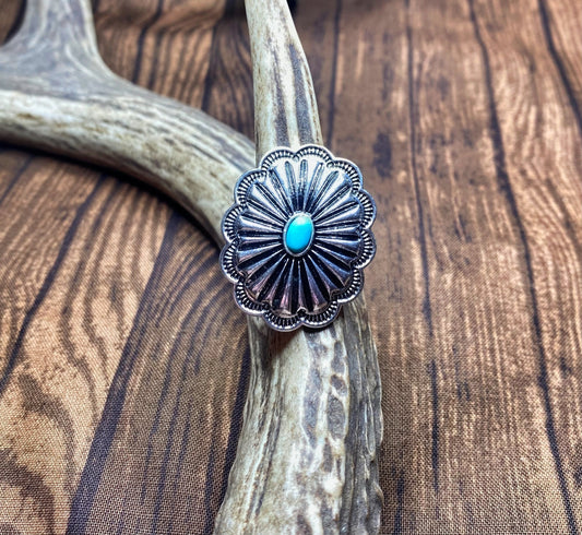 Turquoise Kerrville Concho Ring